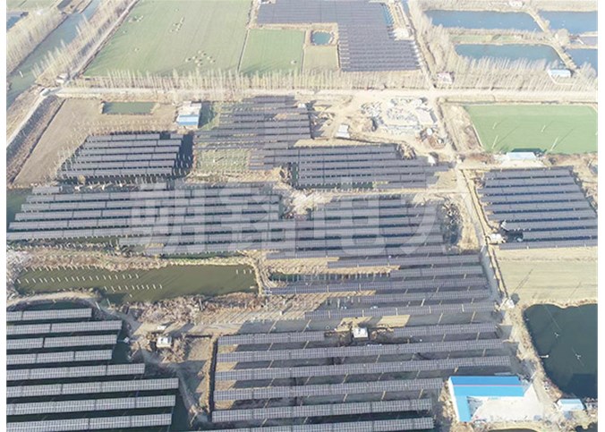 山東棗莊100MW漁光互補光伏發電 